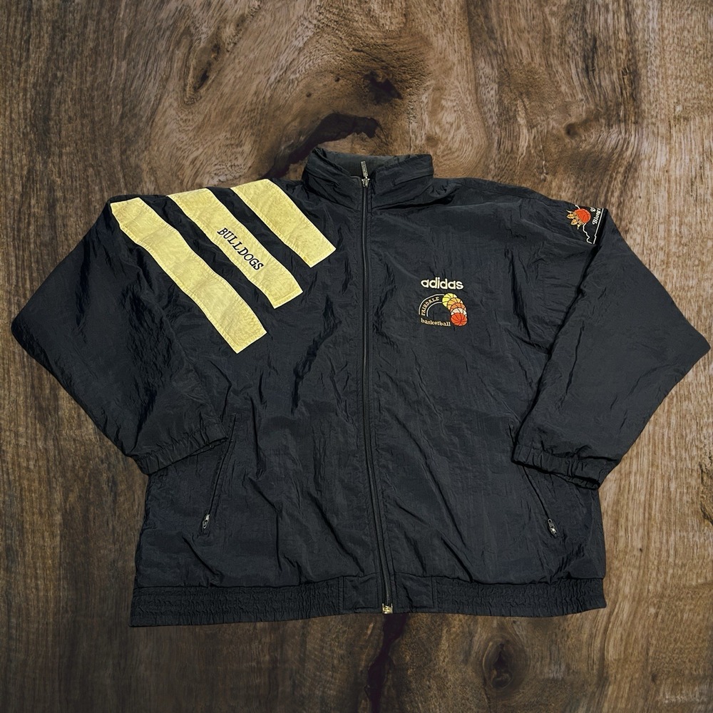 Vtg 90s Adidas Basketball Windbreaker‎ Jacket XL